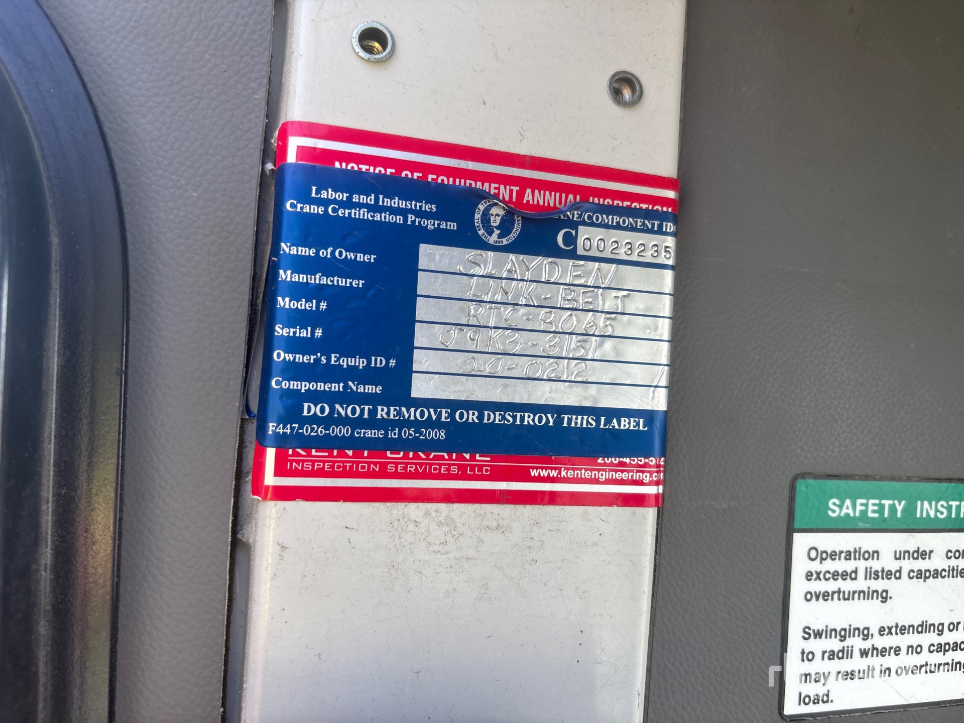 Photo of 2013 Link-Belt RTC-8065