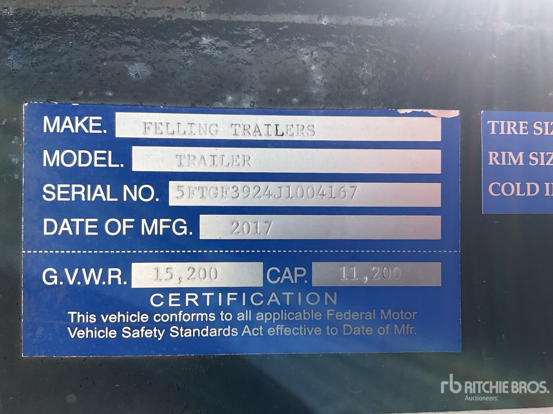 2018 Felling Trailers, Inc. RT-14-2