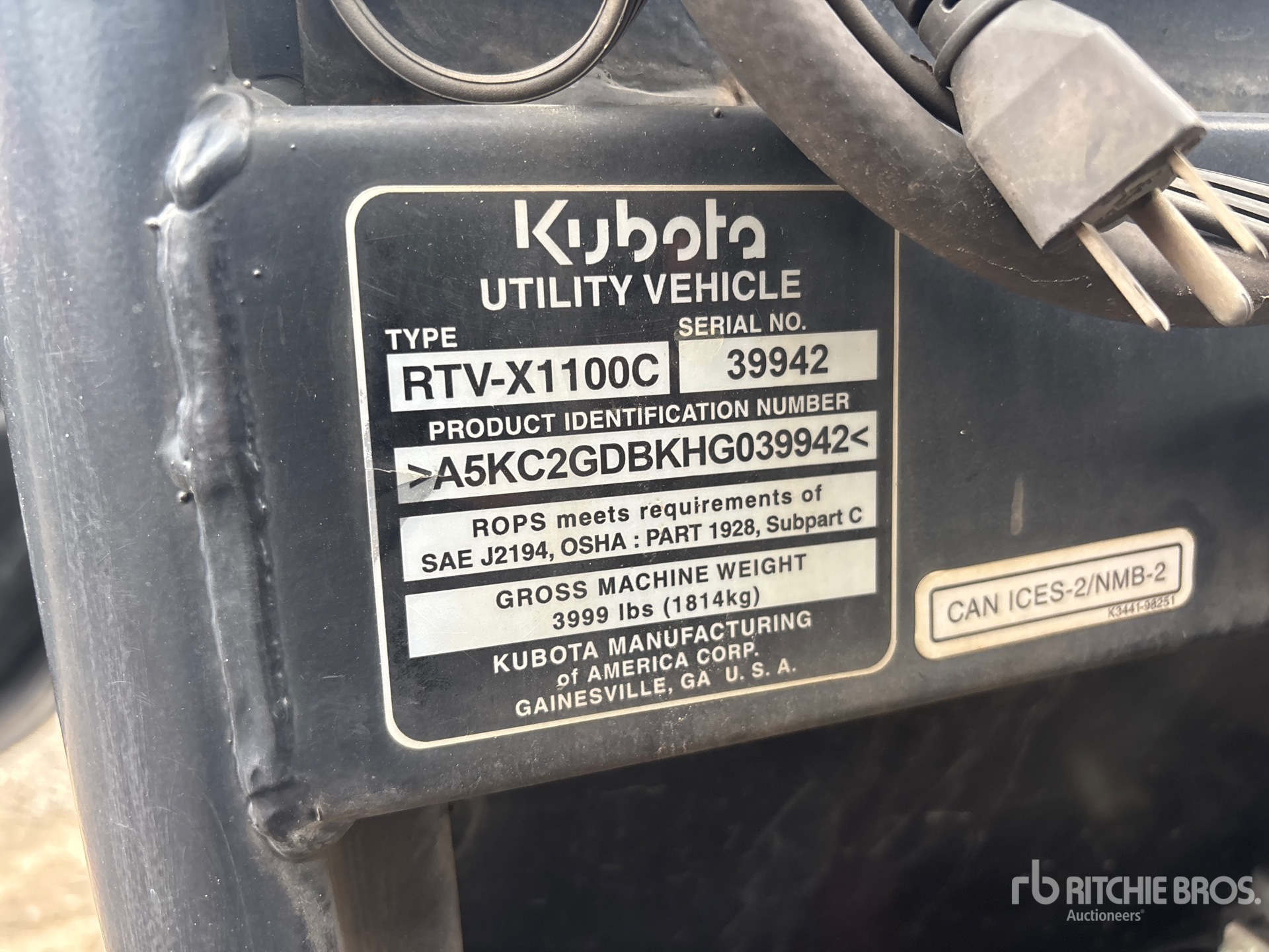 2017 Kubota RTV-X1100C