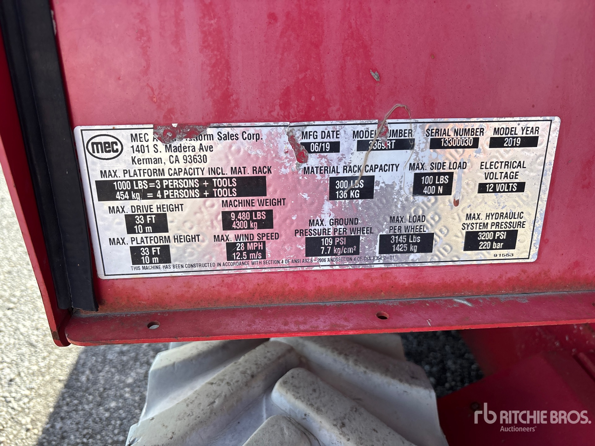 2019 Mec 3369RT
