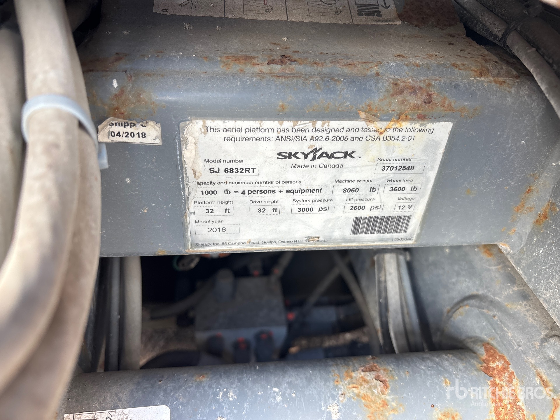 2018 Skyjack SJ6832 RT