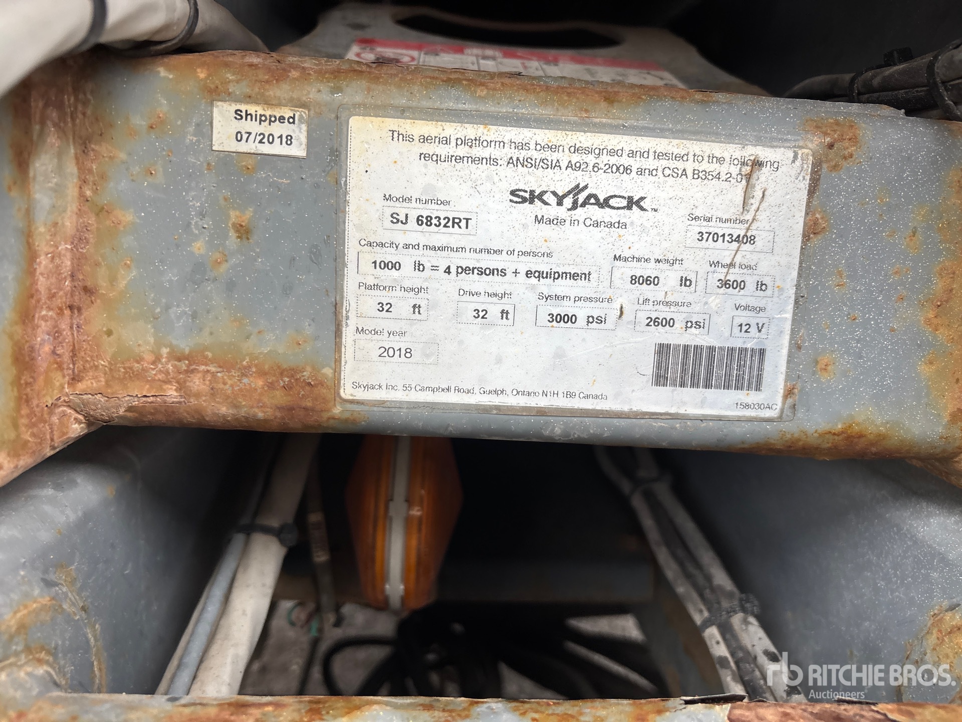 2018 Skyjack SJ6832 RT
