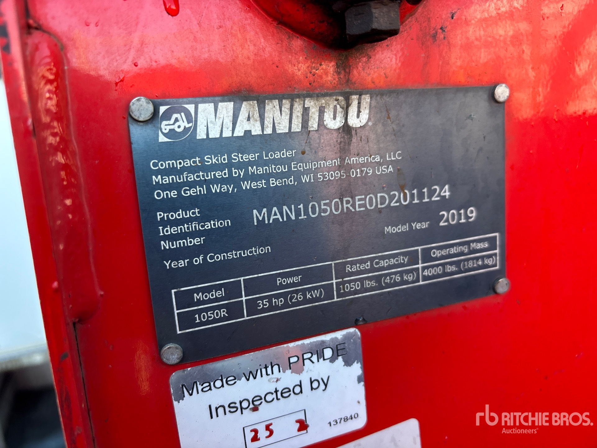 2019 Manitou 1050R