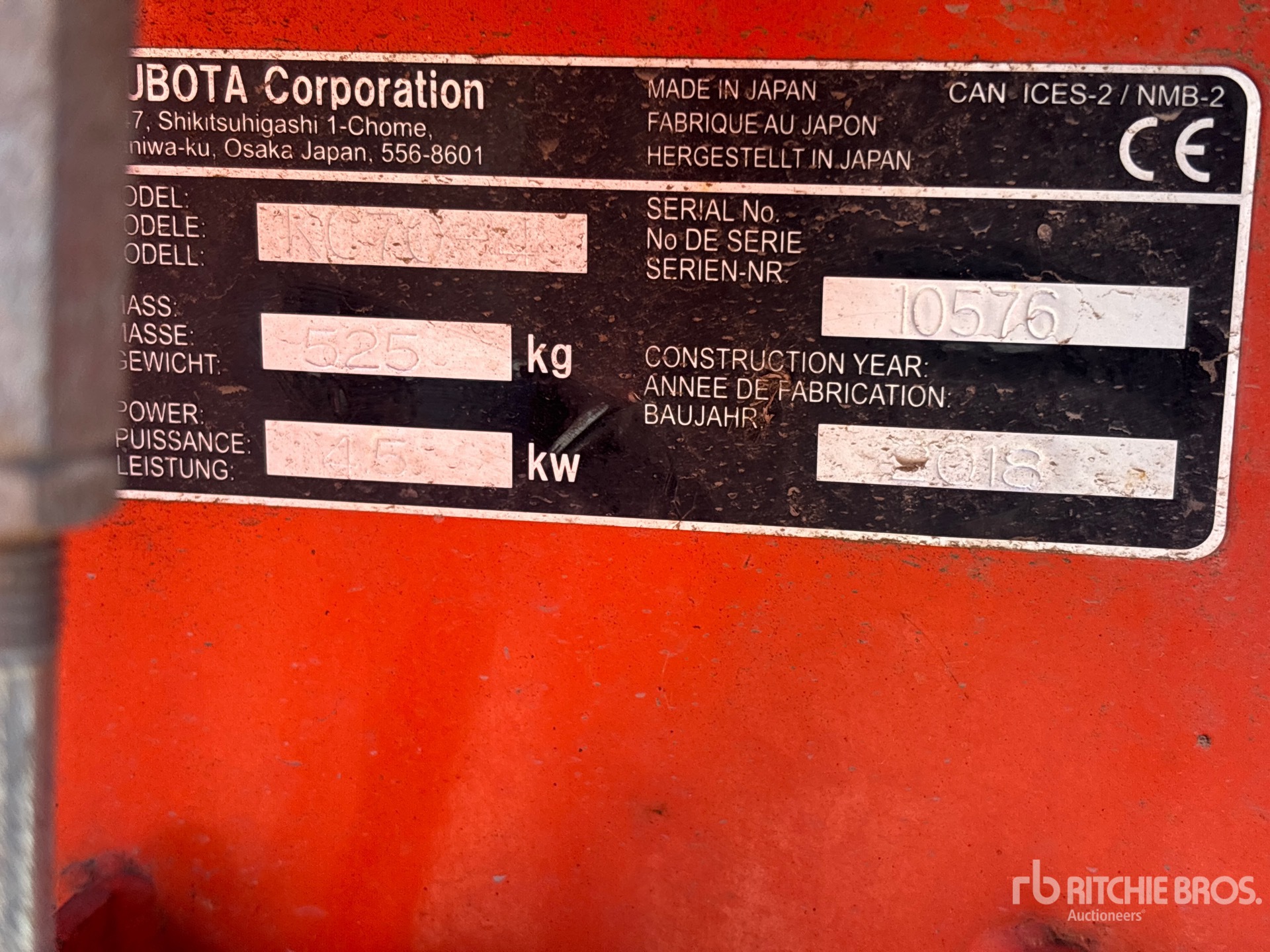 2018 Kubota KC70