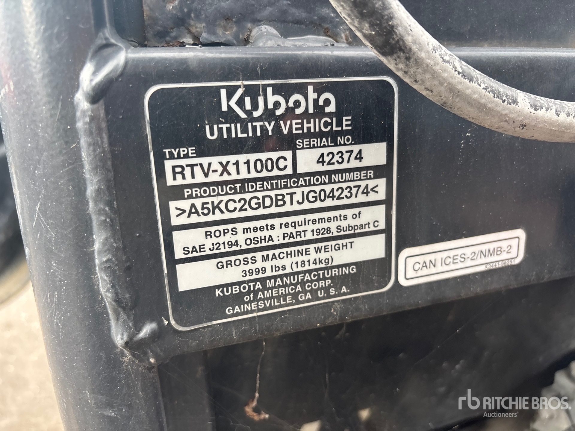 2018 Kubota RTV-X1100C