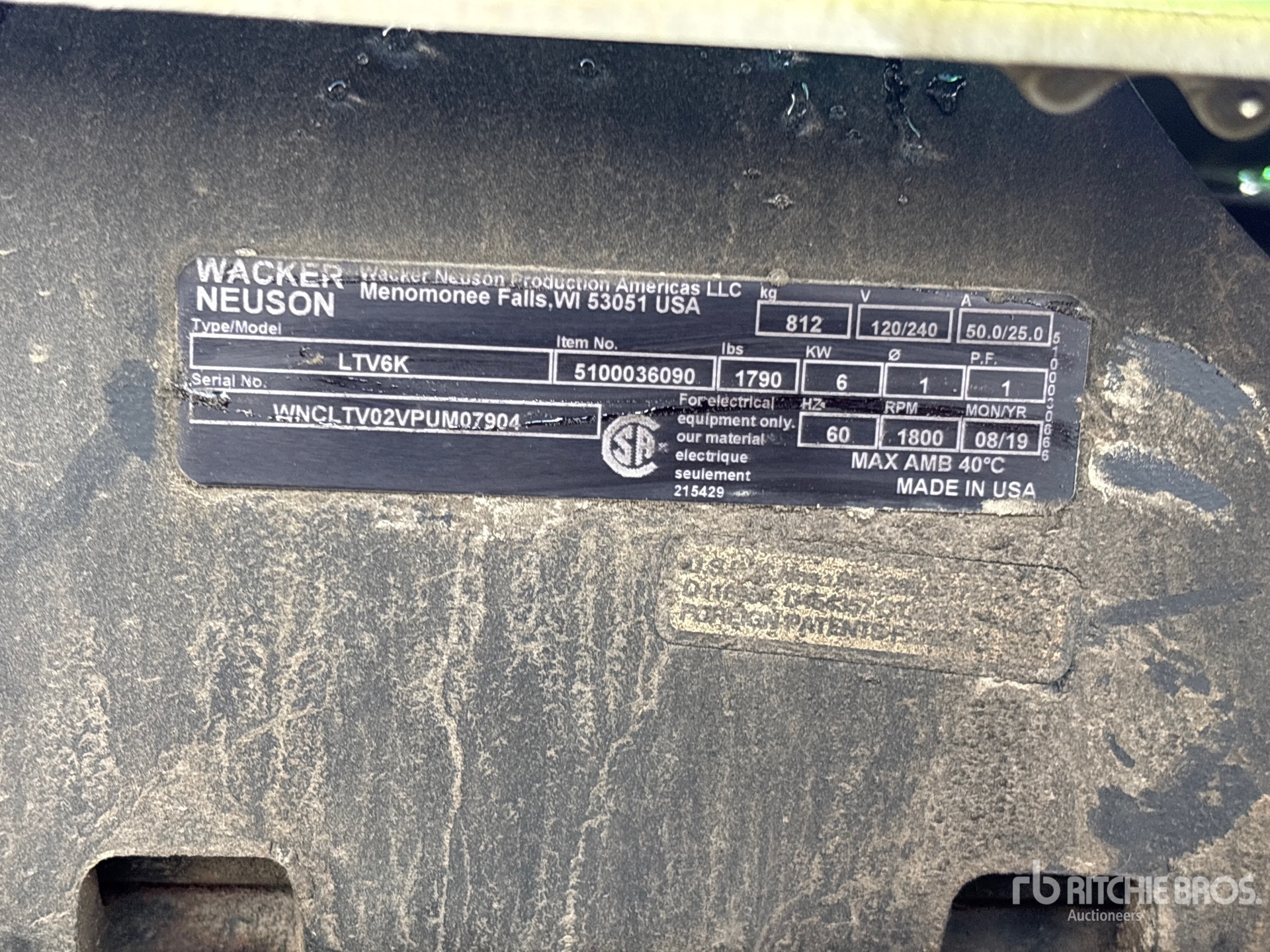 2019 Wacker Neuson LTV6K