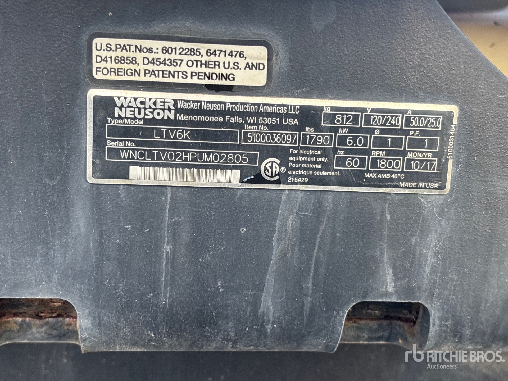 2017 Wacker Neuson LTV6K