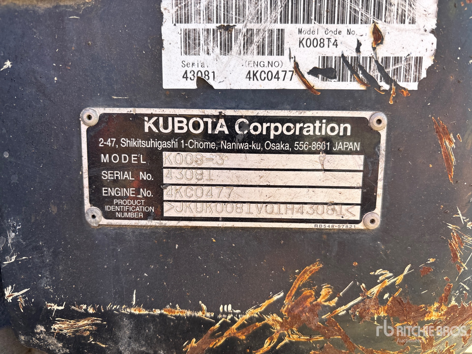 2019 Kubota K008-3
