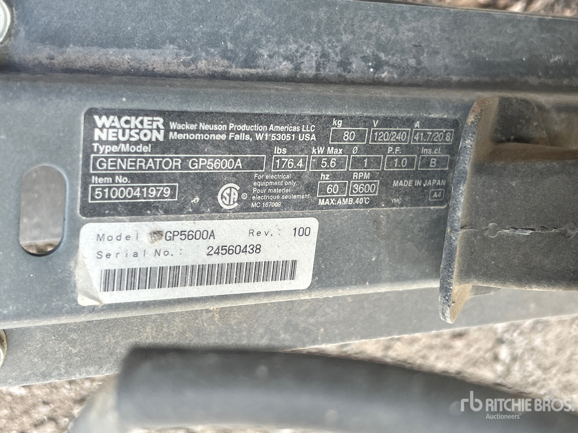 2022 Wacker Neuson GP5600A