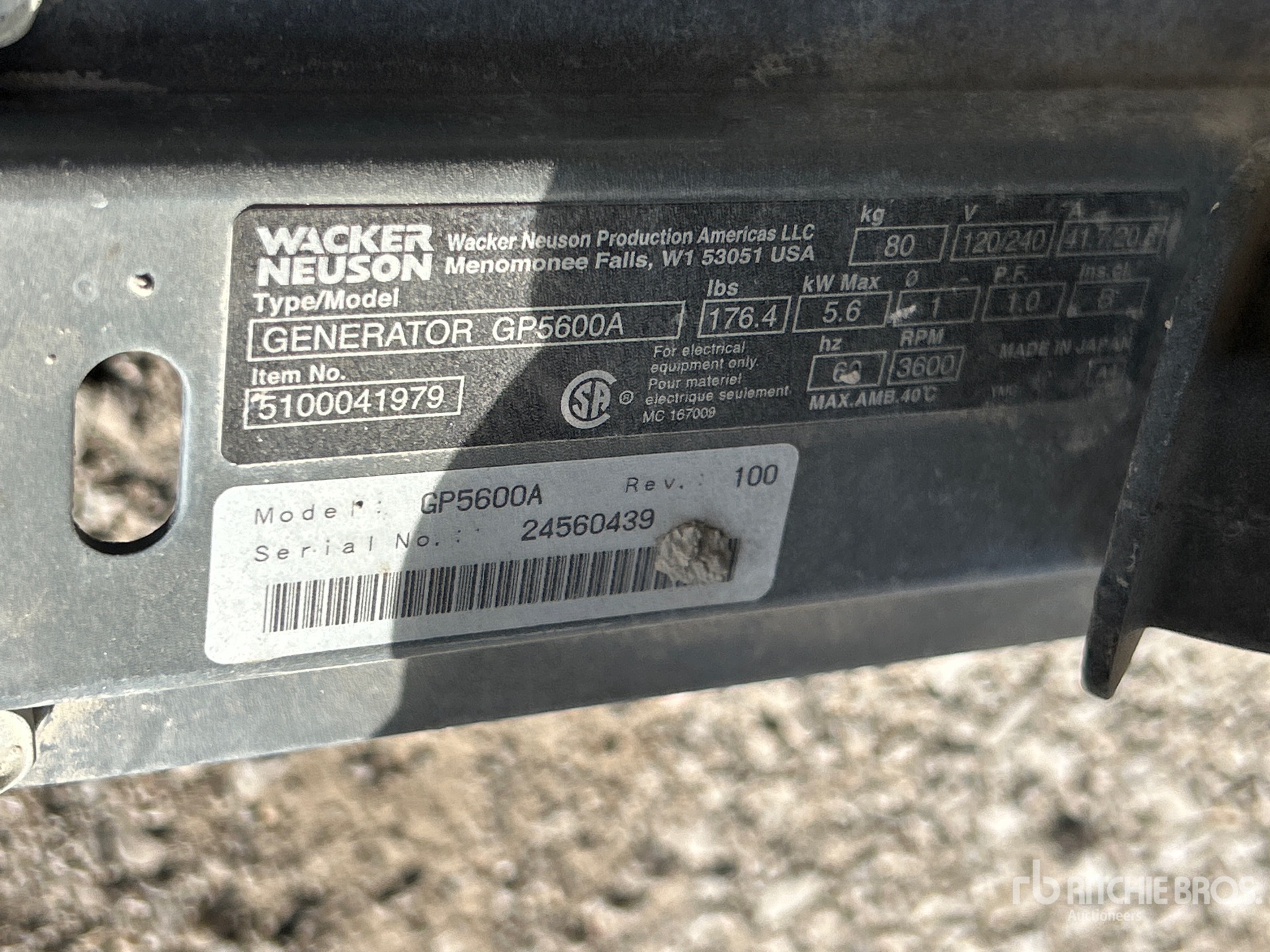 2022 Wacker Neuson GP5600A
