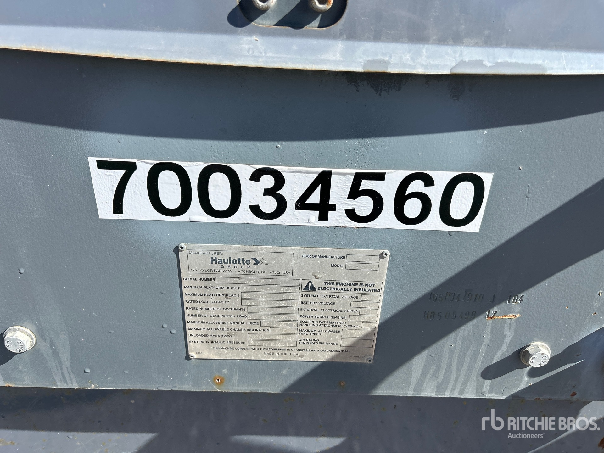 2018 Haulotte HT67RTJO