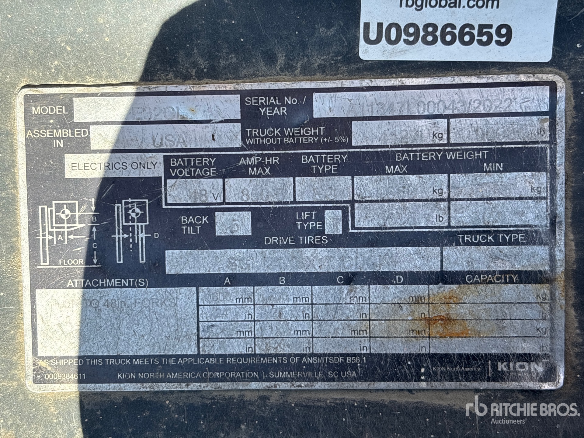 2022 Linde E32CL-48V