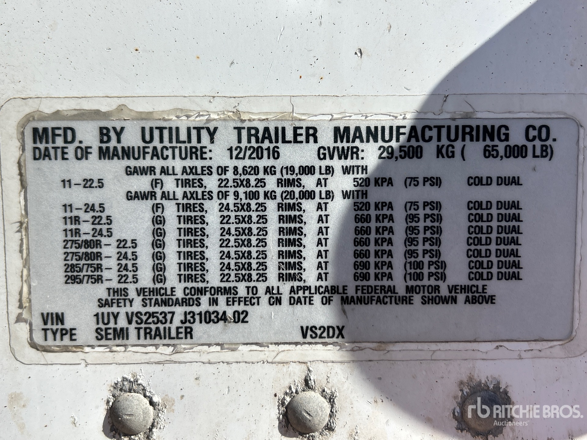 2018 Utility VS2DX