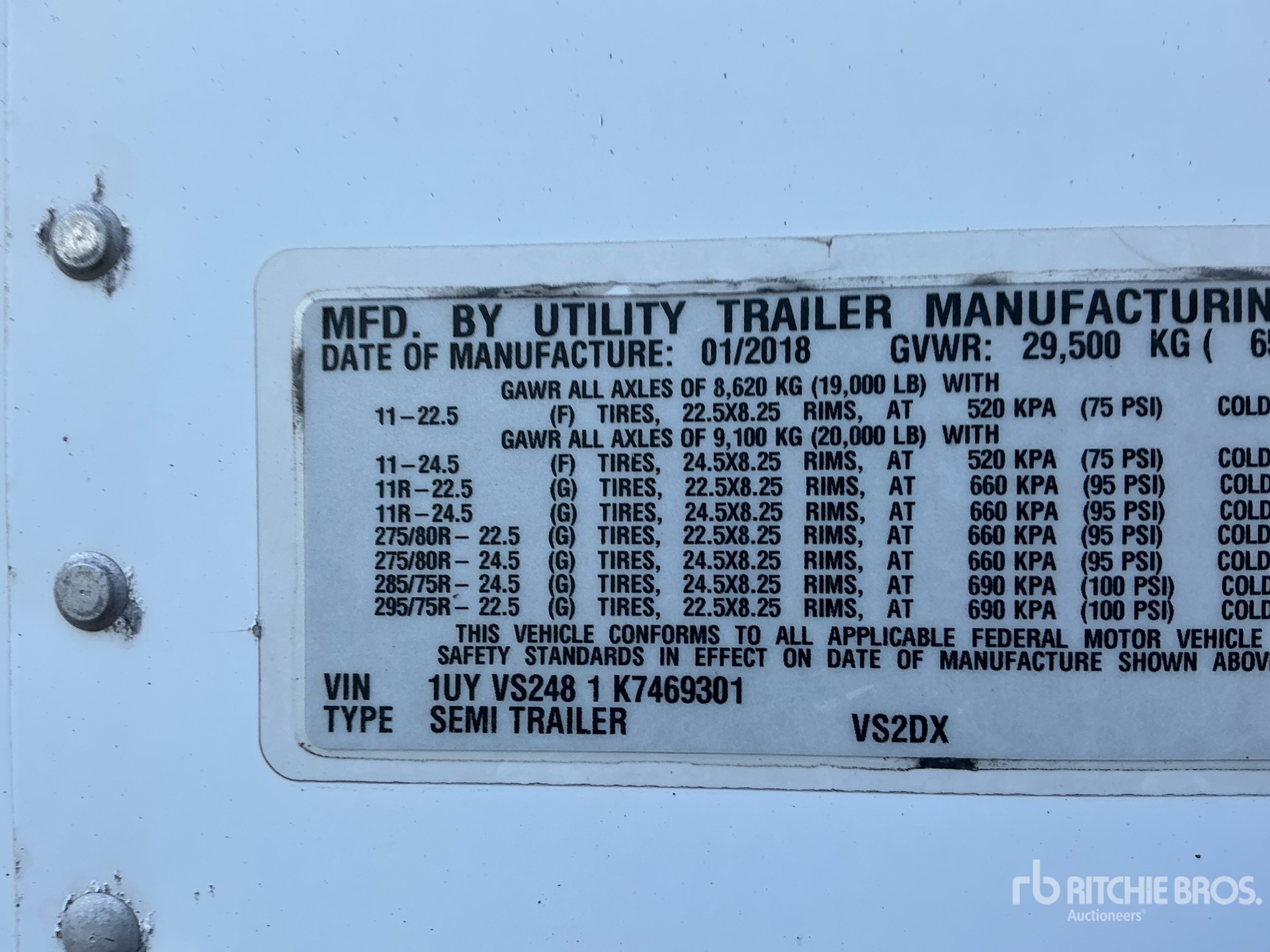2019 Utility VS2DX
