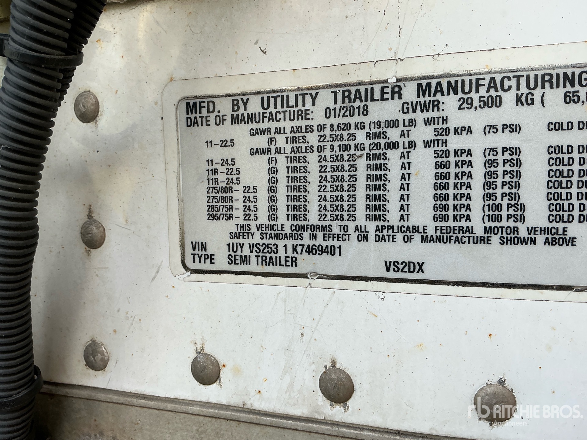 2019 Utility 53 ft x 102 in T/A