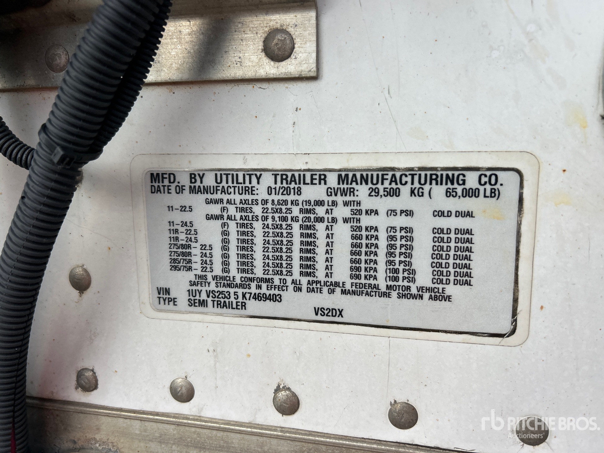 2019 Utility 53 ft x 102 in T/A