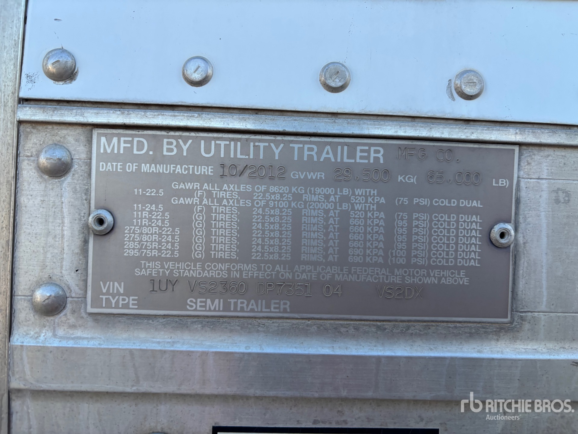 2013 Utility 36 FT T/A