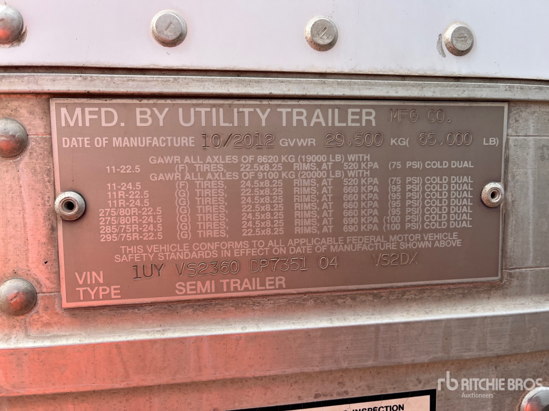 2013 Utility 36 FT T/A