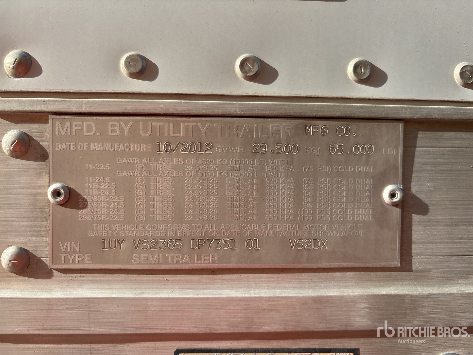 2013 Utility VS2DX