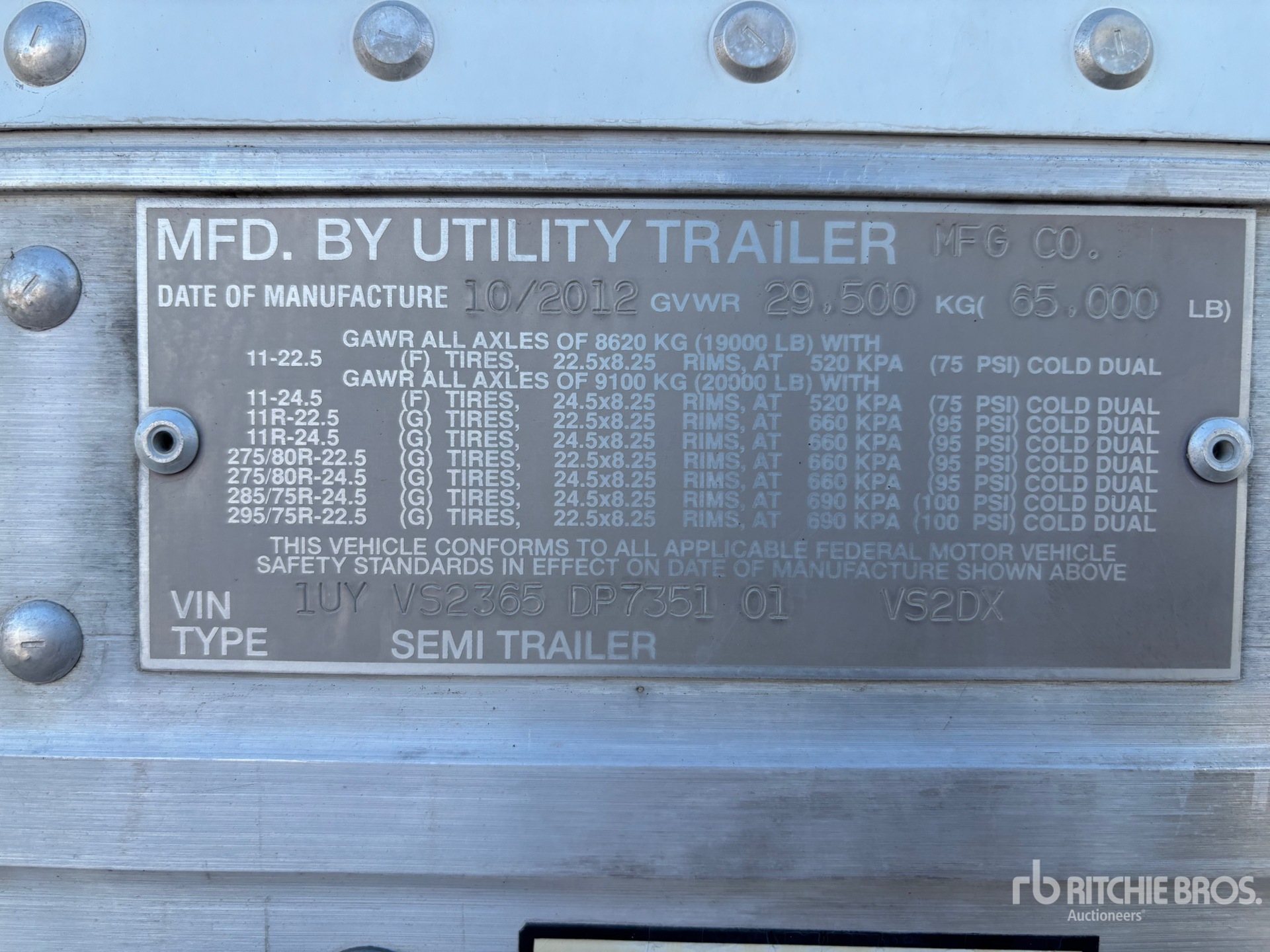 2013 Utility VS2DX