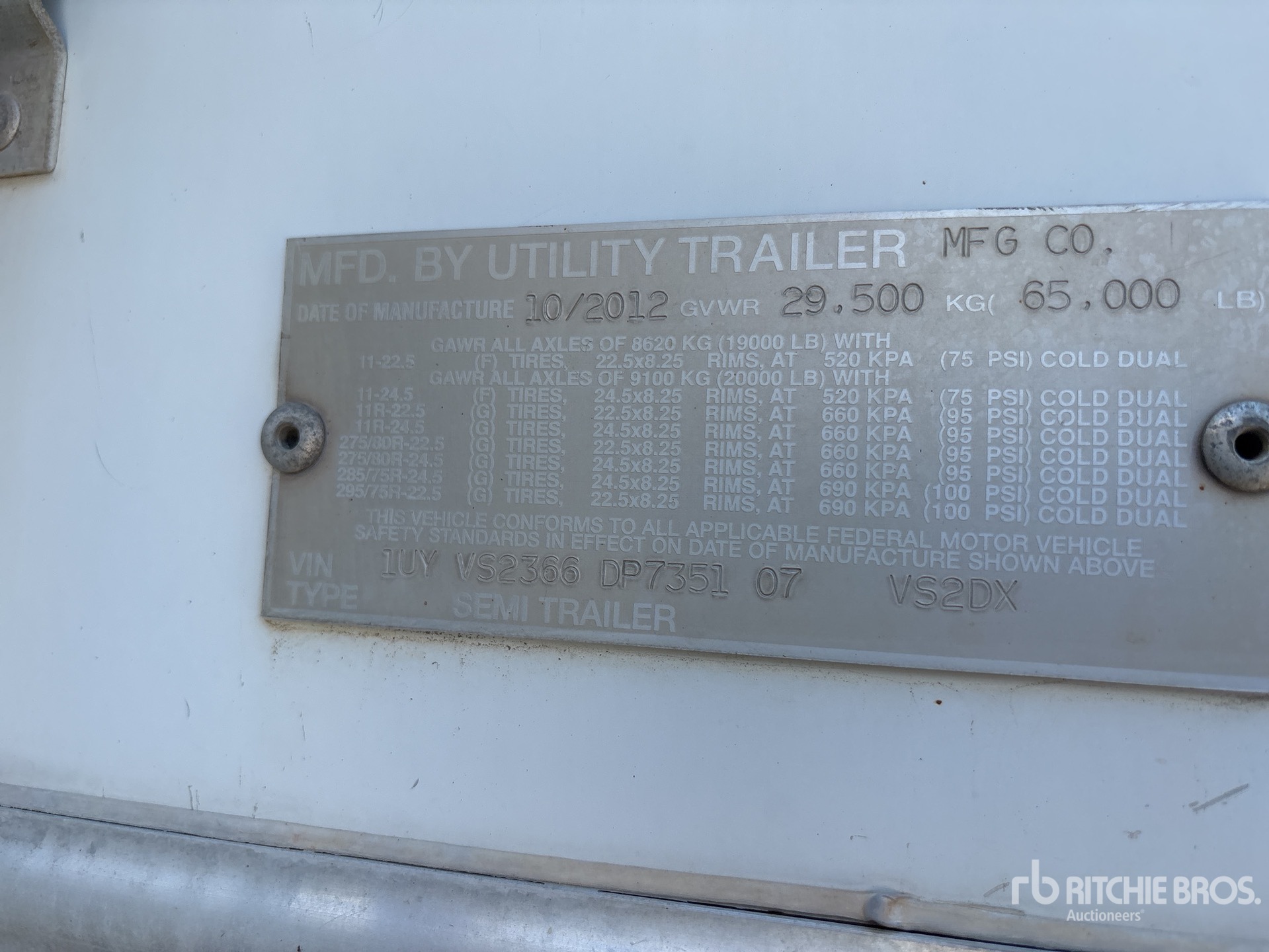 2013 Utility 36 FT T/A