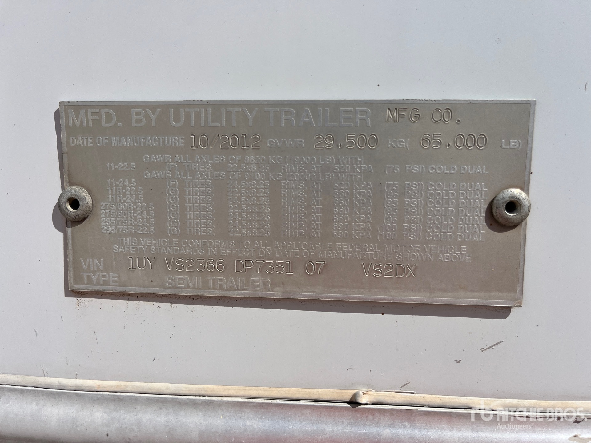 2013 Utility 36 FT T/A