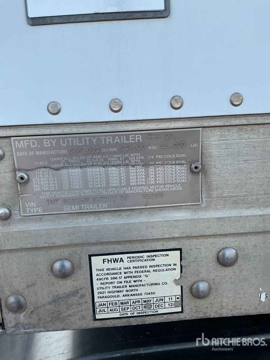 2013 Utility VS2RA