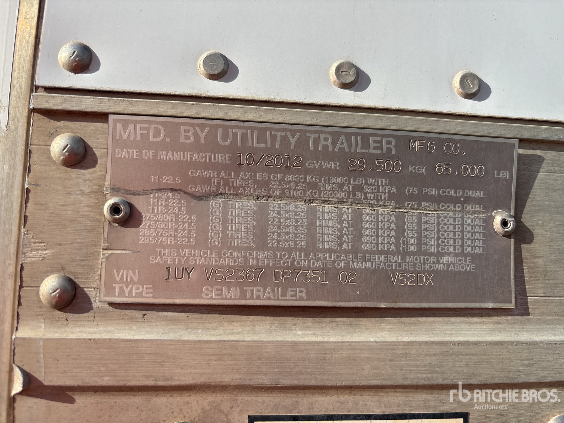 2013 Utility VS2RA