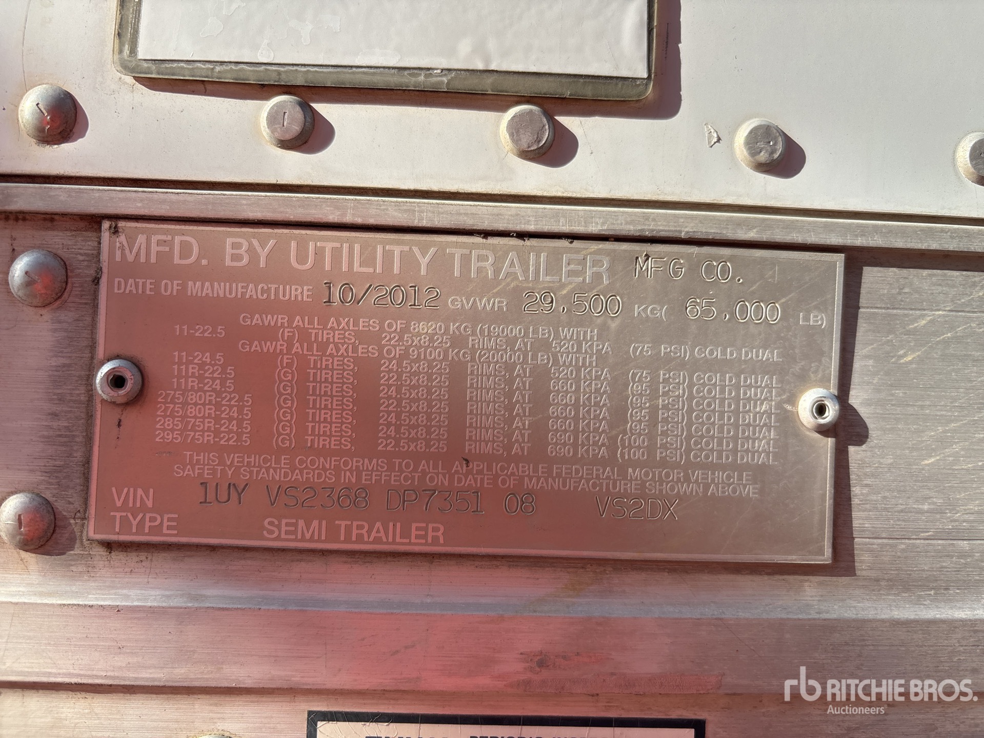 2013 Utility VS2DX