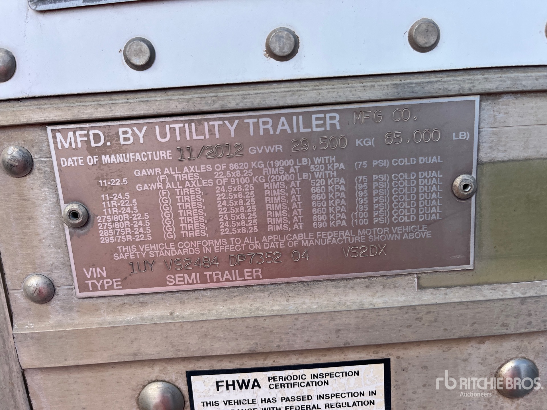 2013 Utility 48 FT T/A