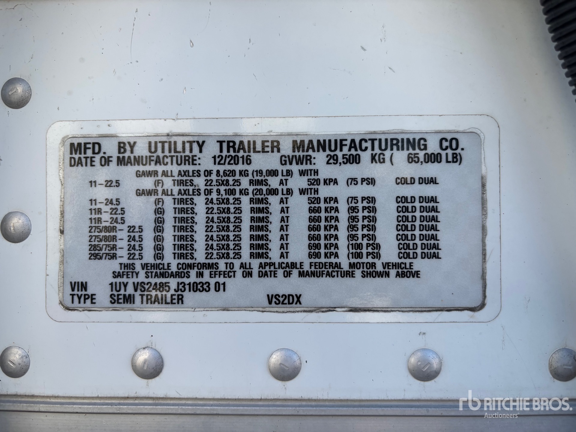 2018 Utility VS2DX