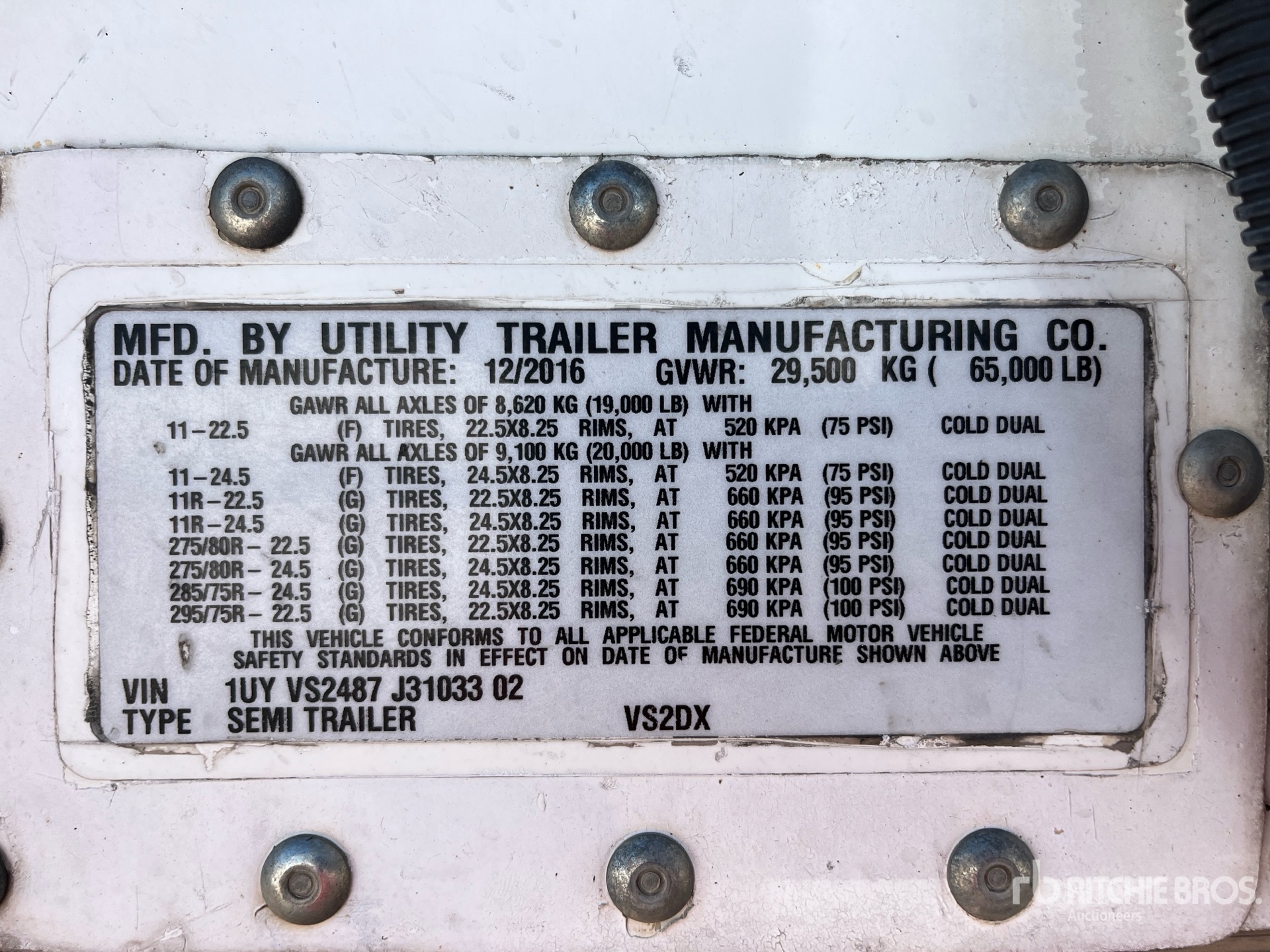 2018 Utility 48 FT T/A
