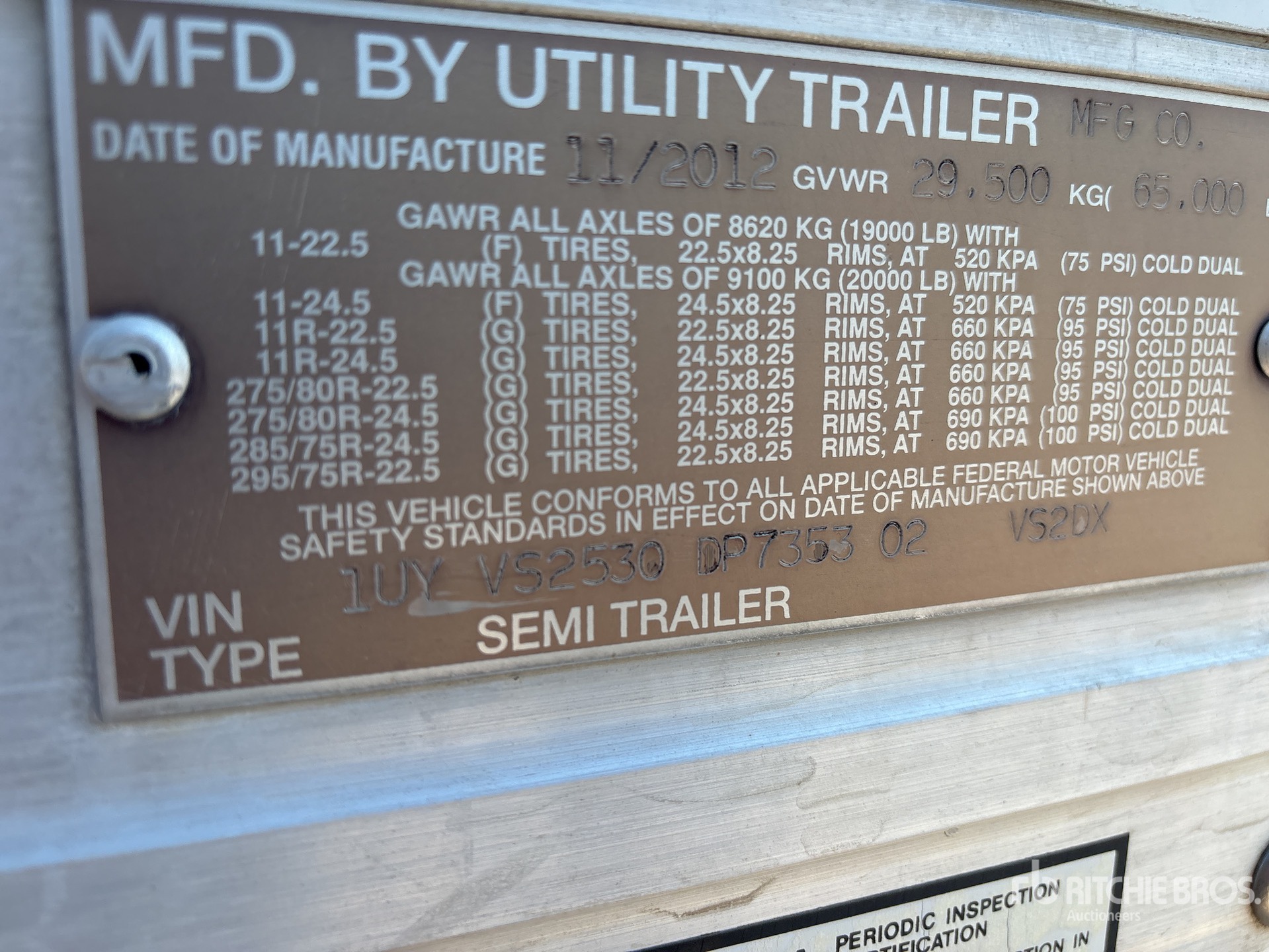2013 Utility 53 FT T/A