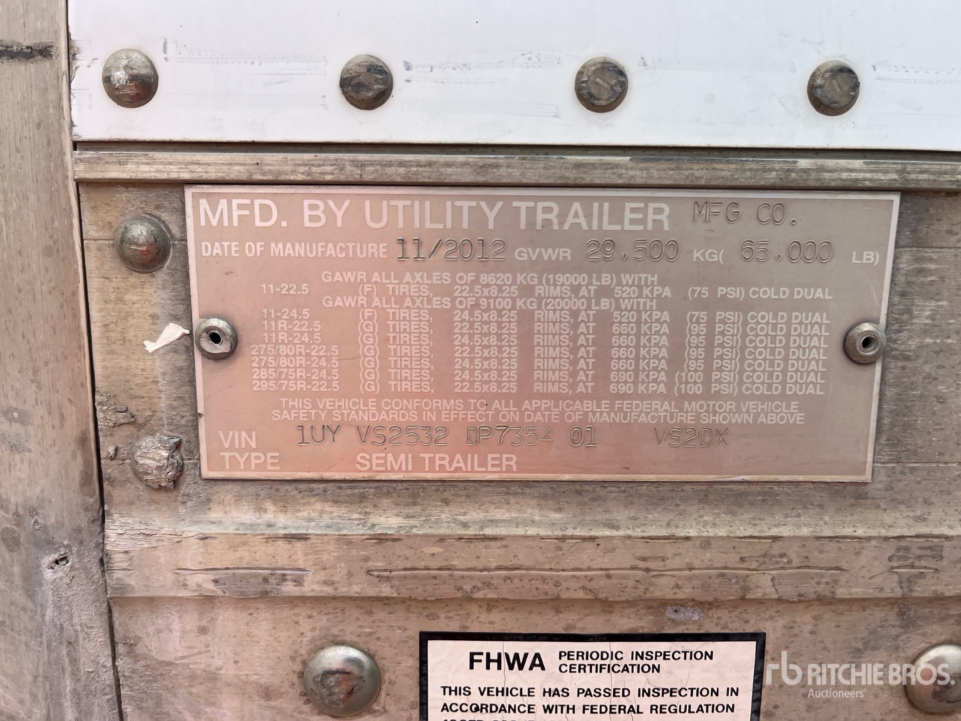 2013 Utility VS2DX