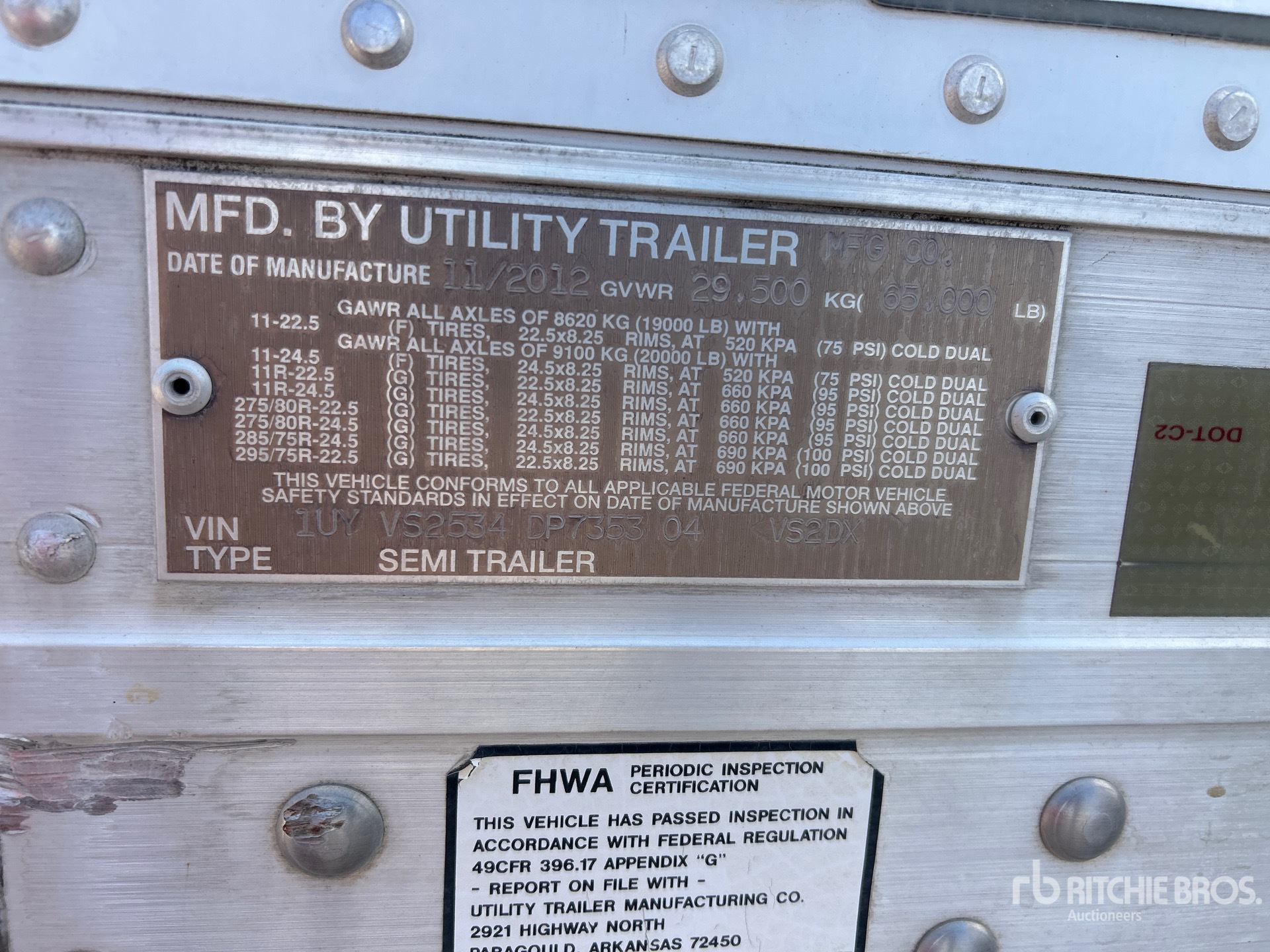 2013 Utility VS2DX