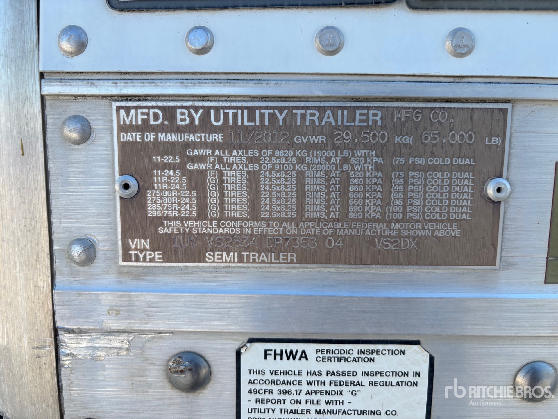 2013 Utility VS2DX