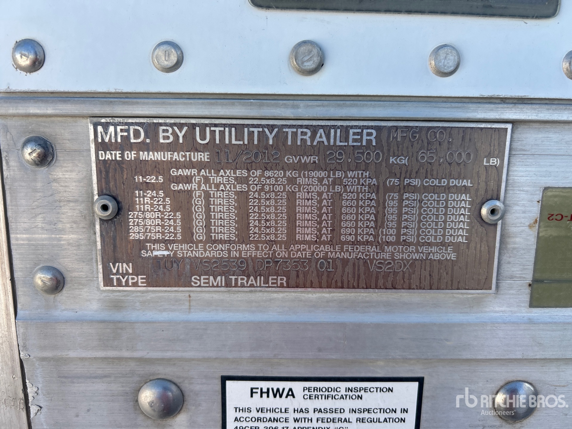 2013 Utility VS2DX