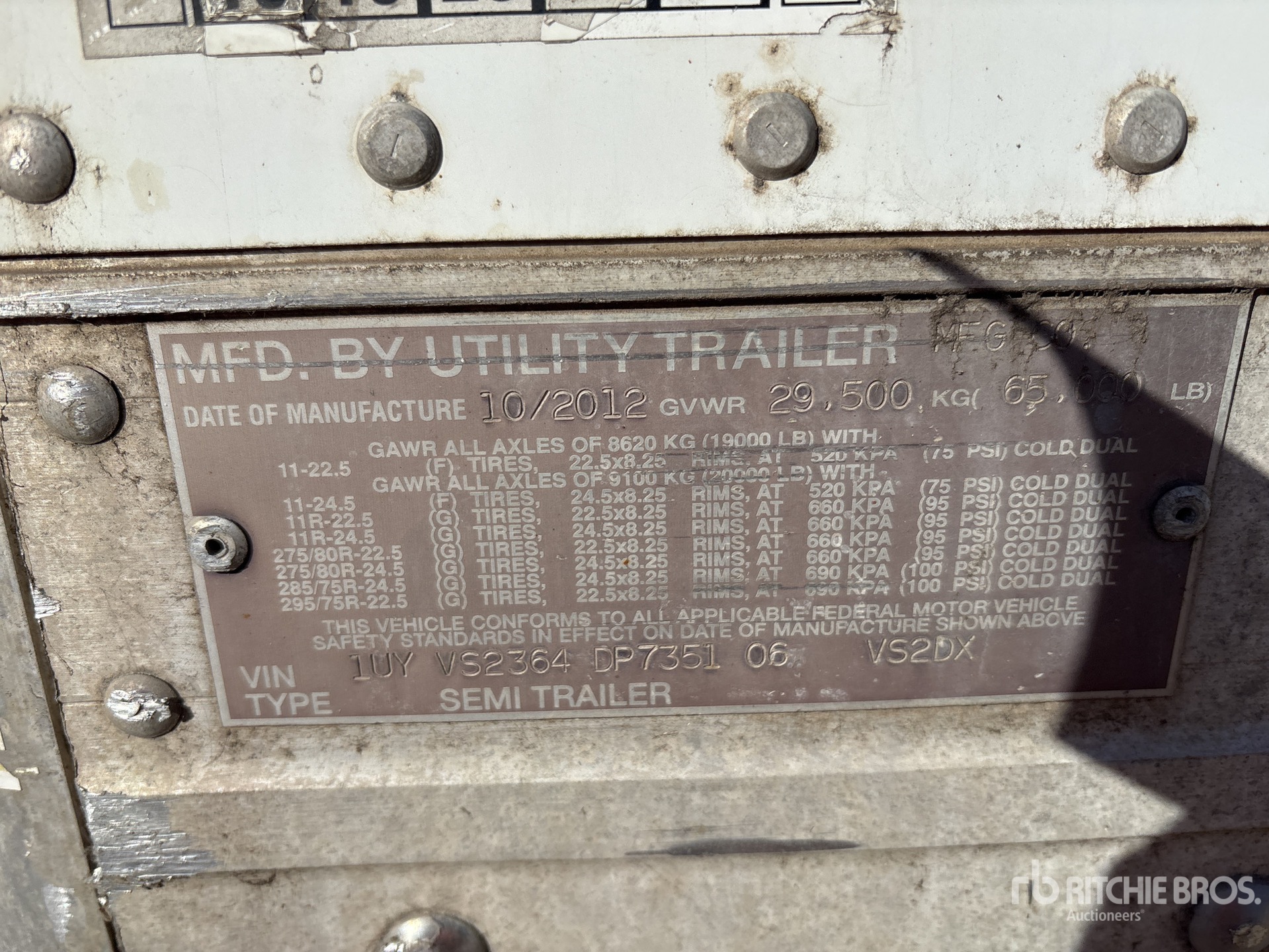 2013 Utility VS2DX