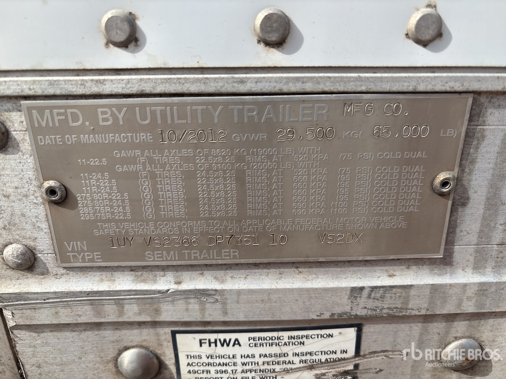 2013 Utility VS2DX