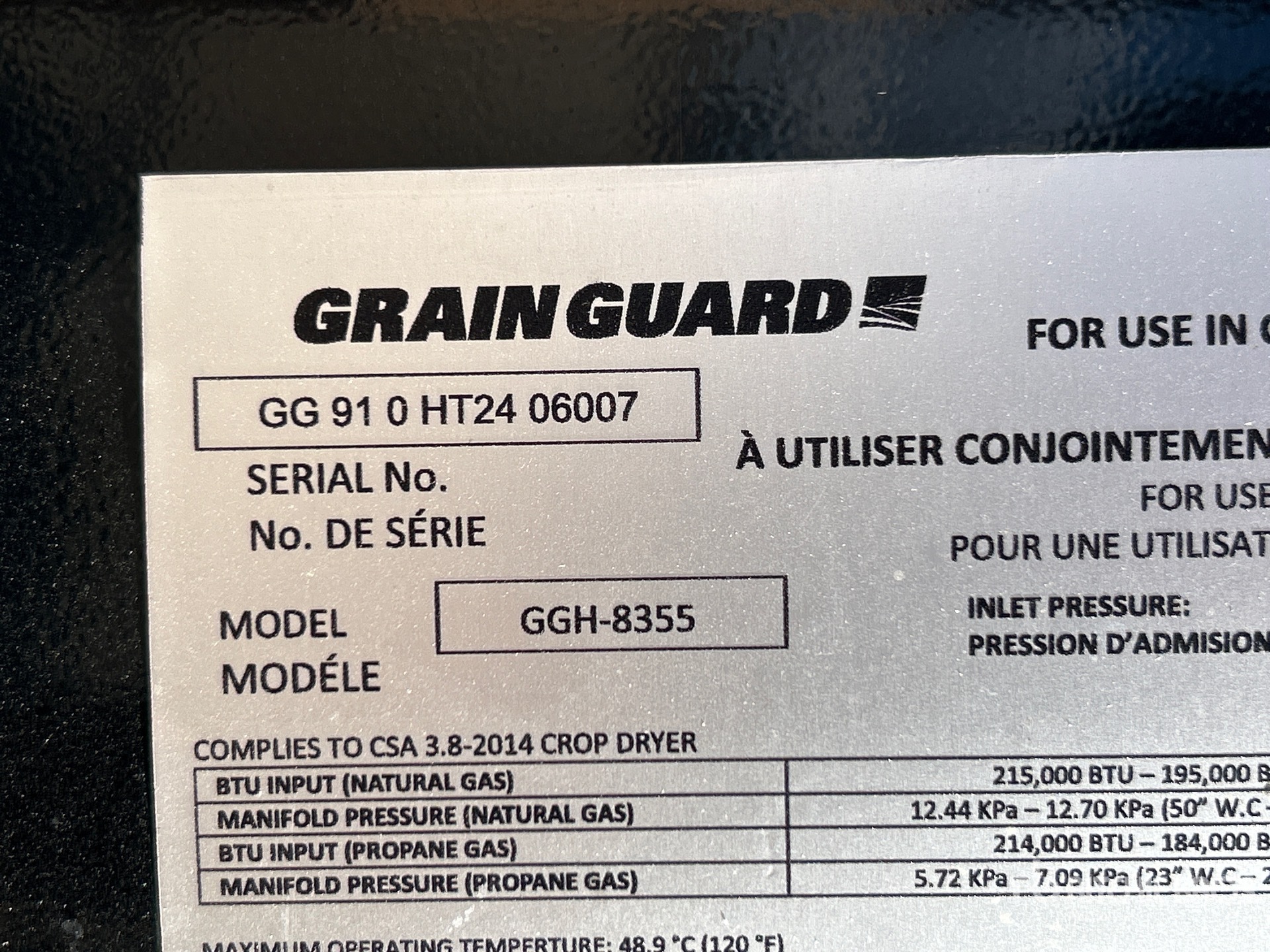 2024 Grain Guard GGH-8355