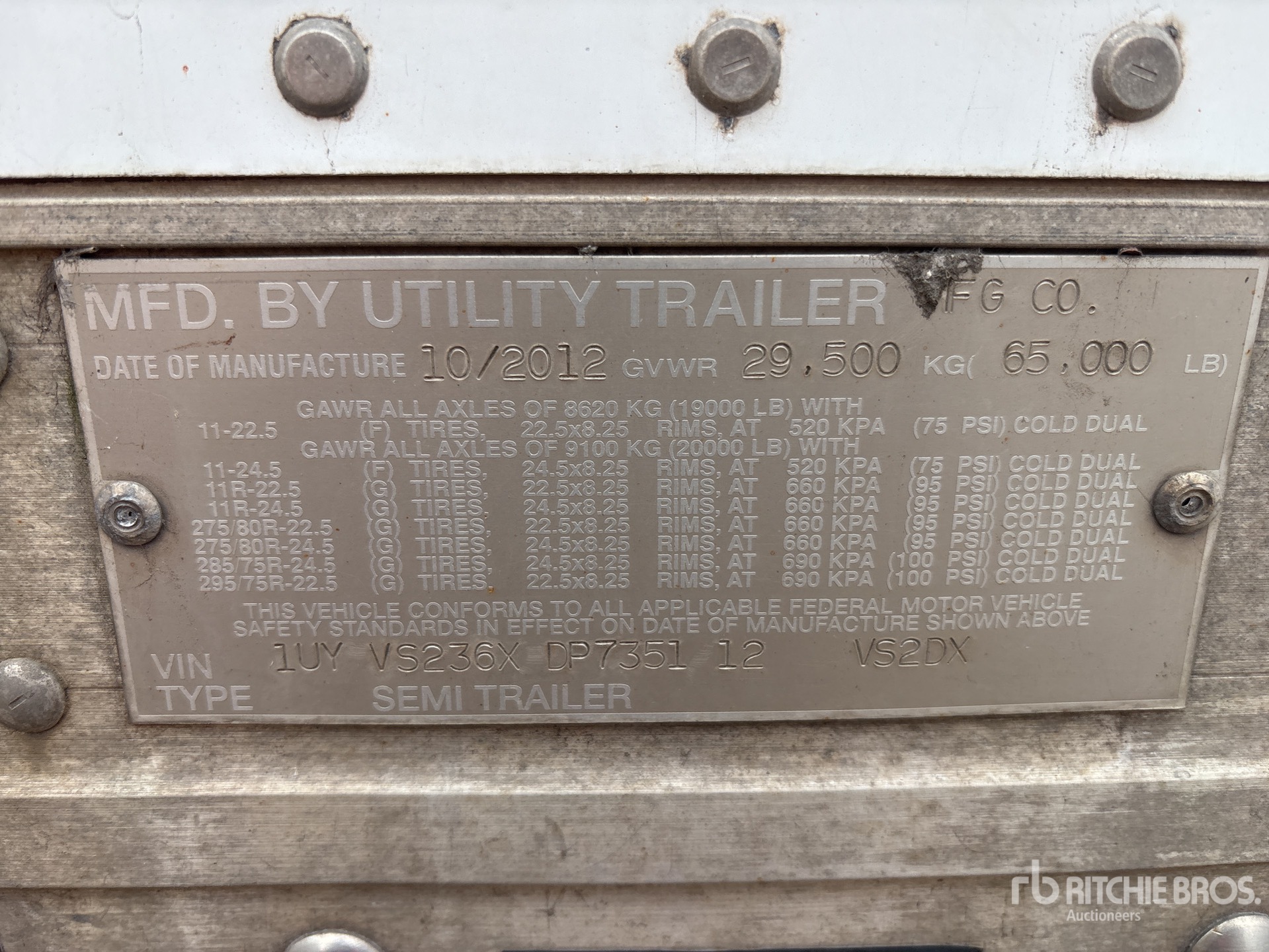 2013 Utility VS2DX