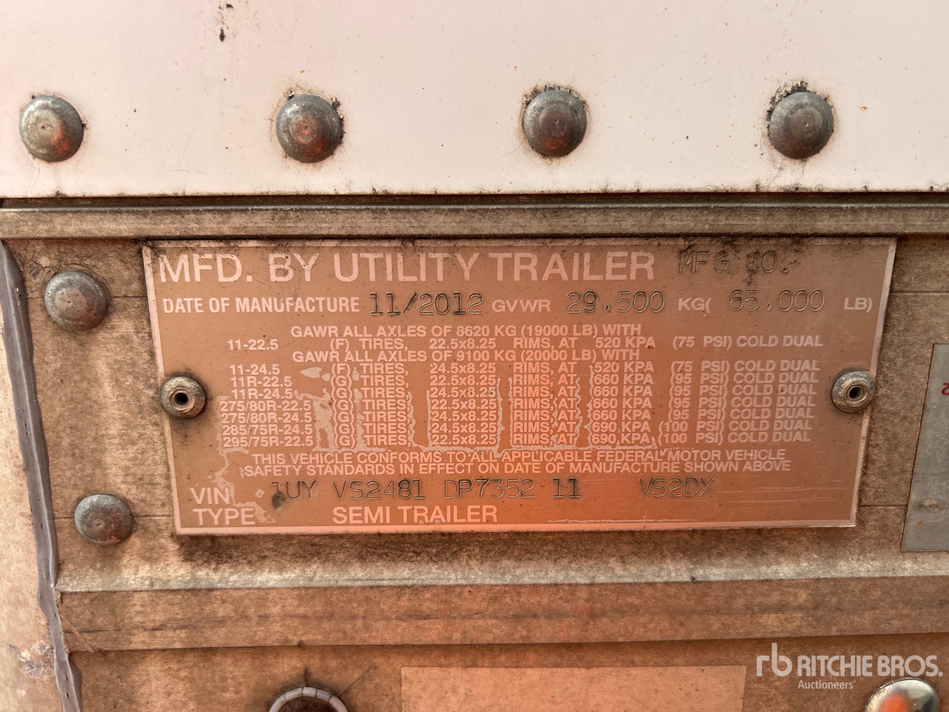 2013 Utility VS2DX