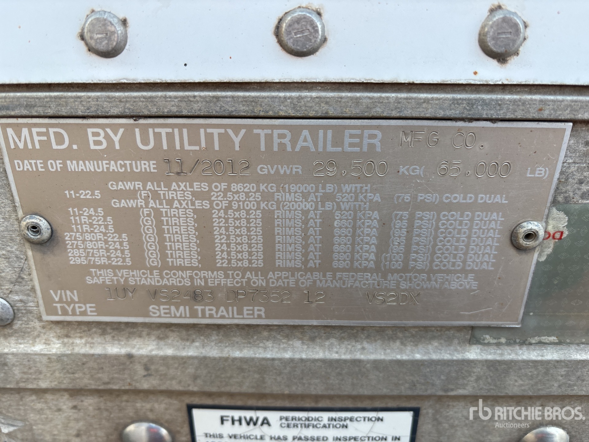 2013 Utility VS2DX