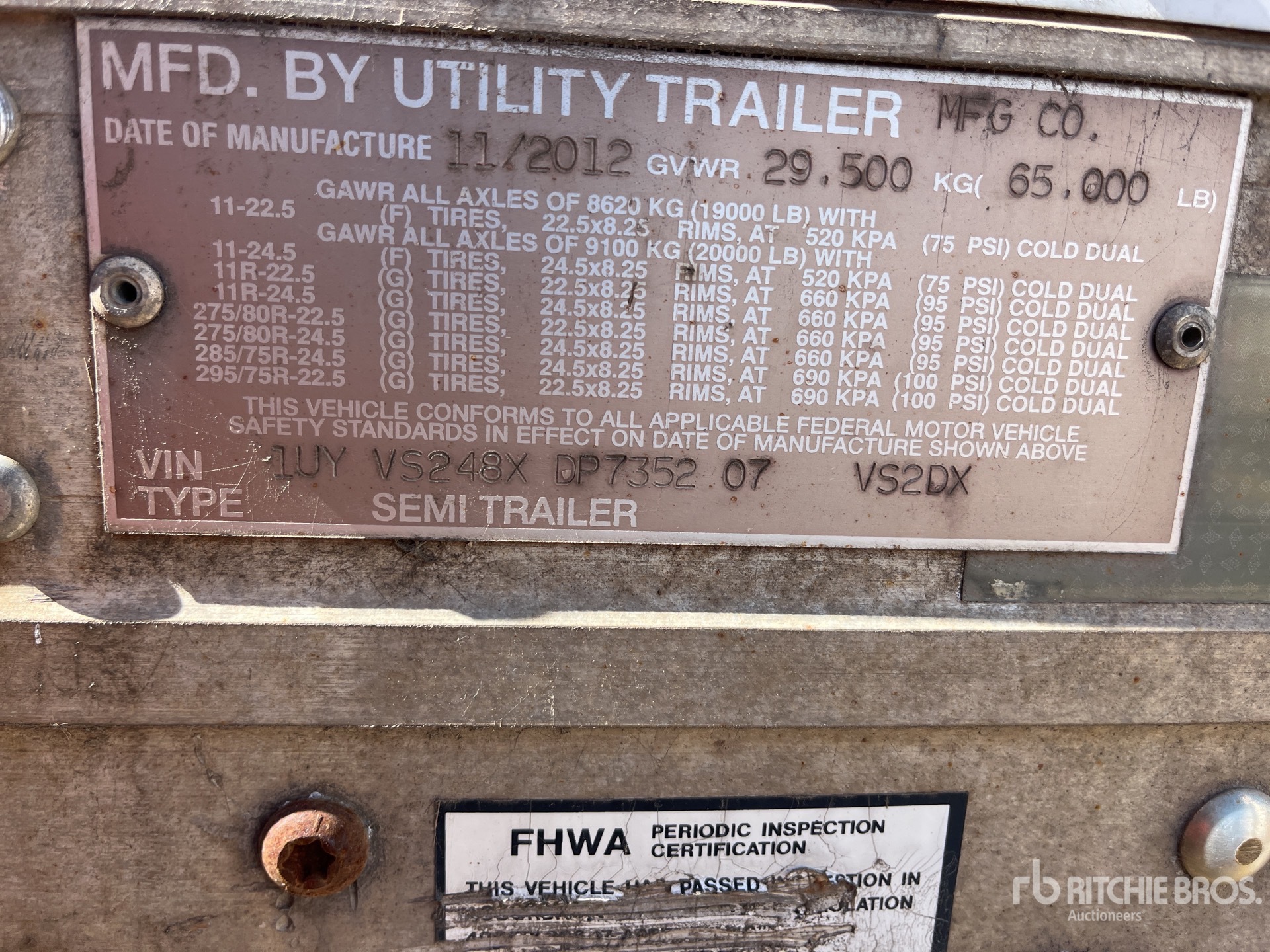 2013 Utility VS2DX