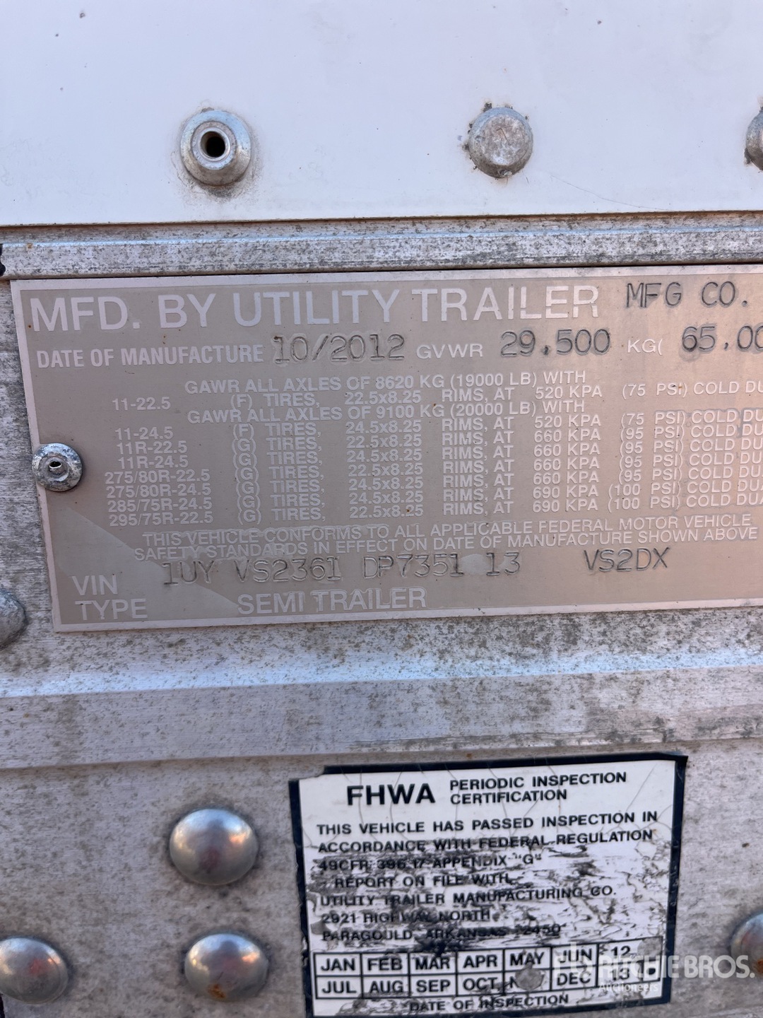 2013 Utility VS2DX