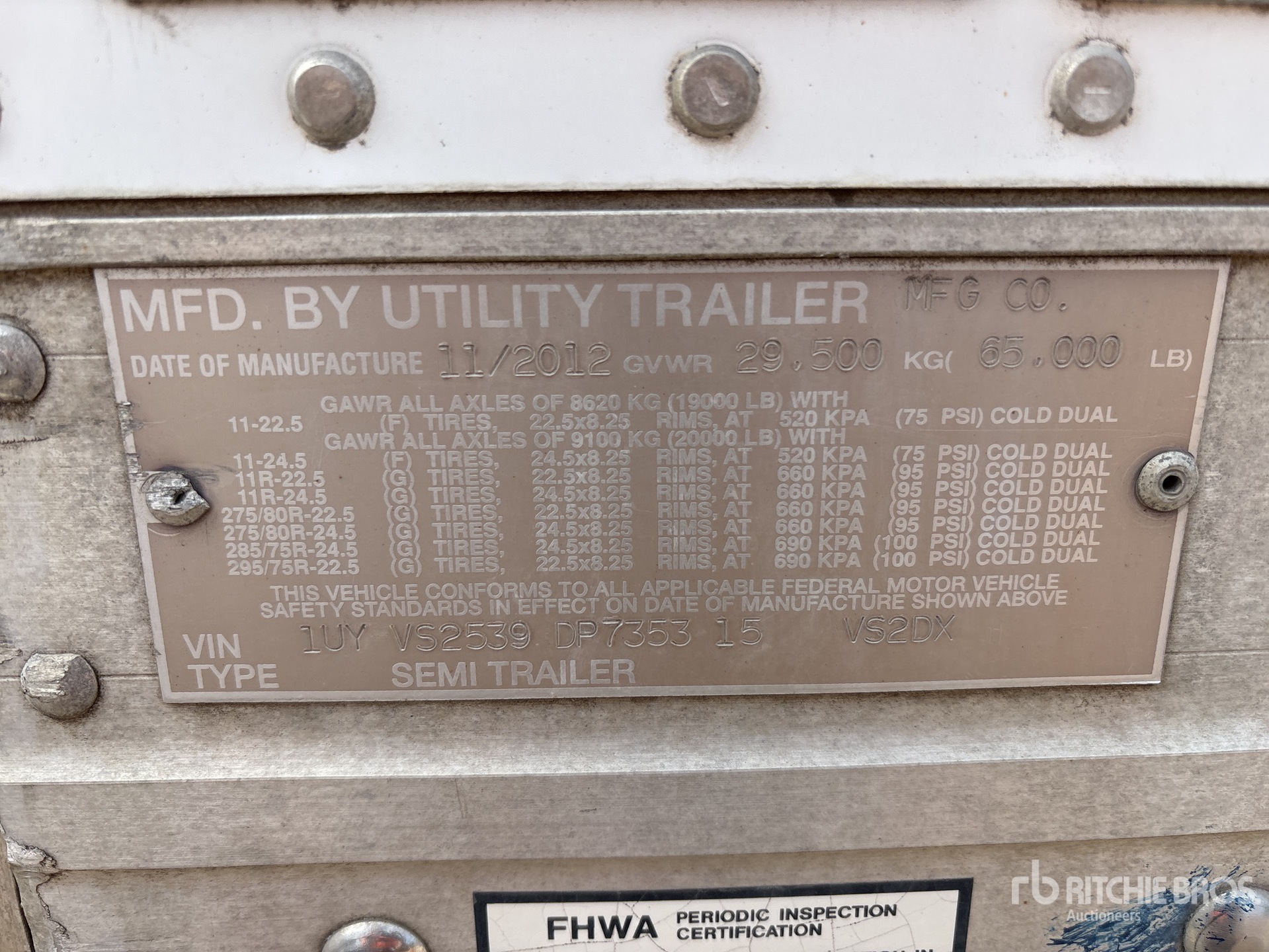 2013 Utility VS2DX