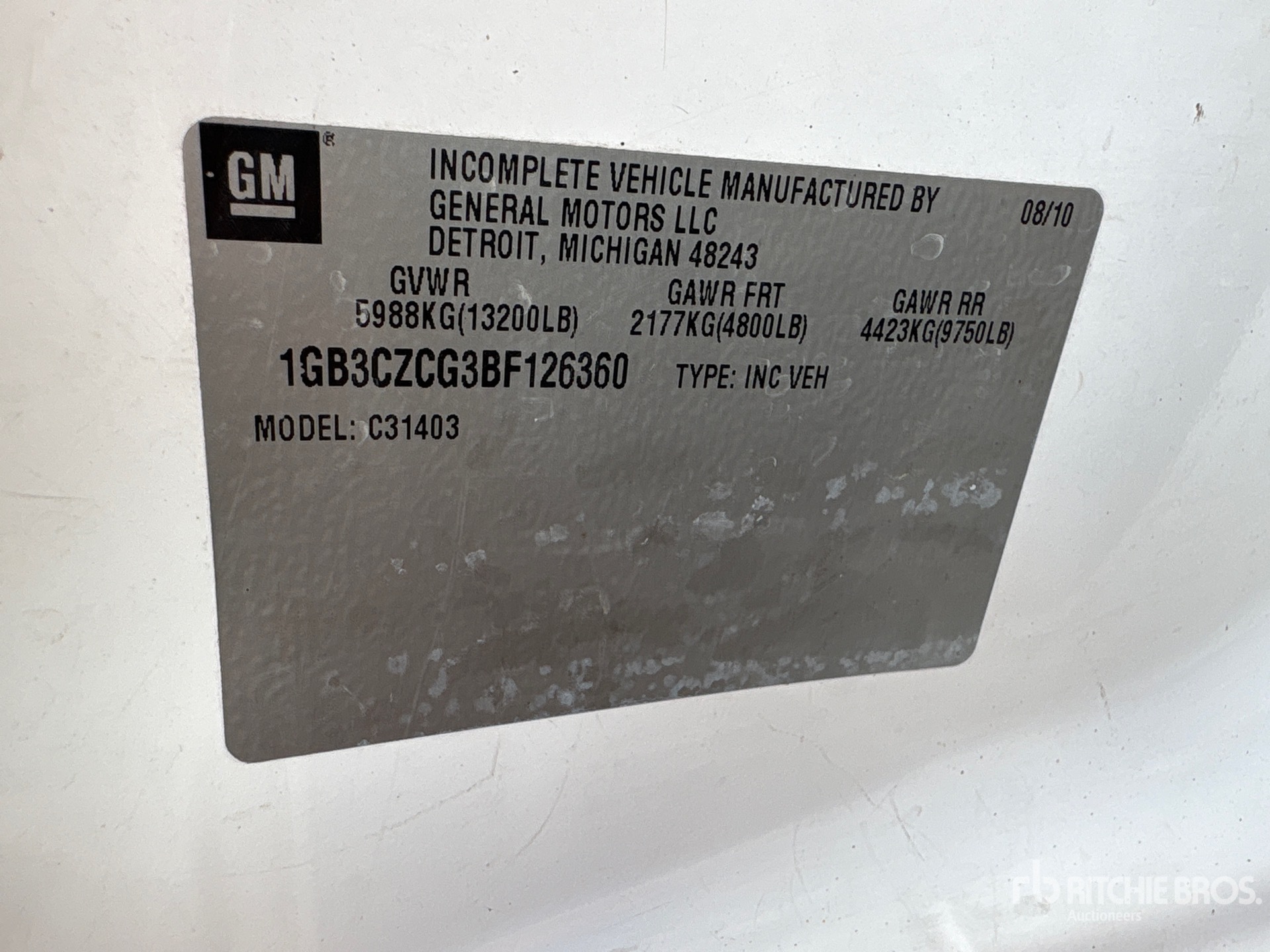 2011 Chevrolet SILVERADO 3500H