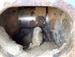 Undercarriage with Left Track Tensioner