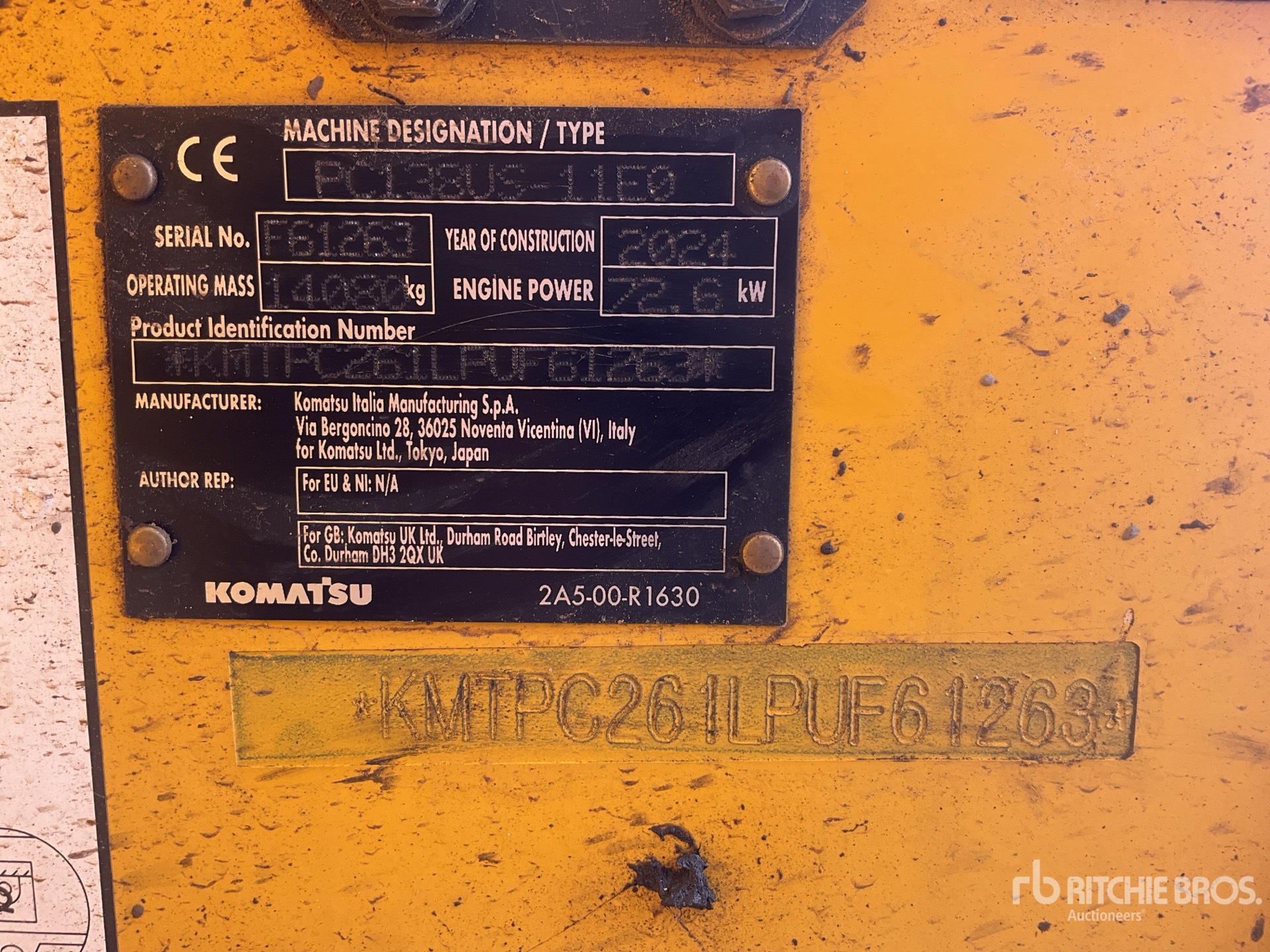 2024 Komatsu PC138US-11E0