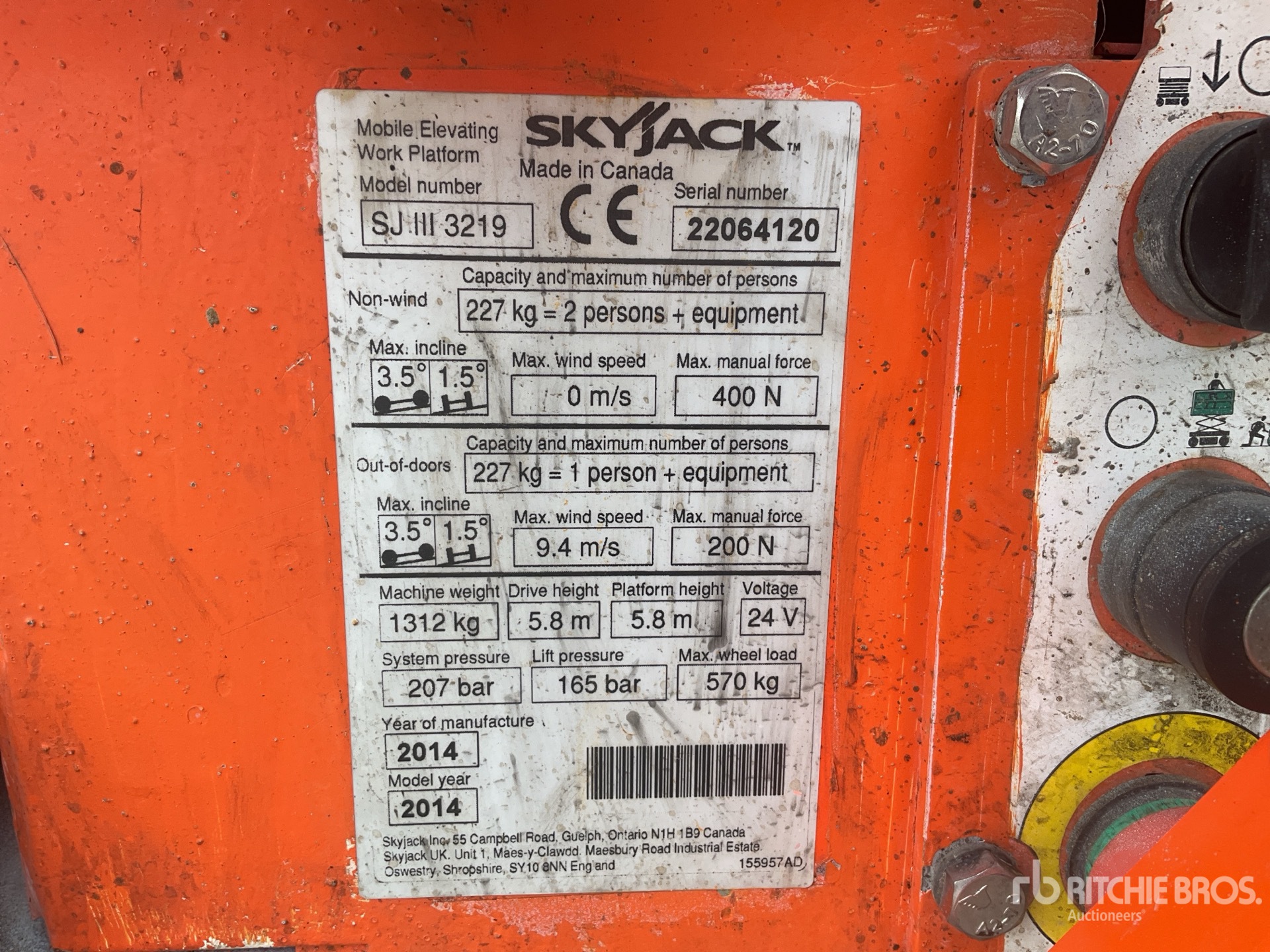 2014 Skyjack SJIII-3219